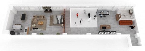 Floor plan for studio, 1 bath, 1764 sqft